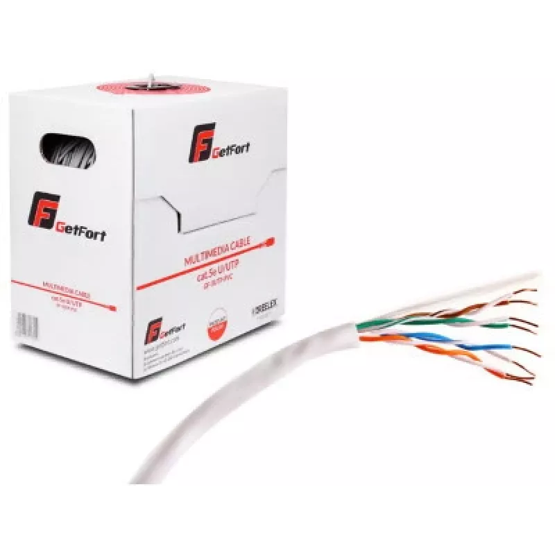 GETFORT Premium Cat.5e U/UTP PVC netwerkkabel 305m (1000ft) - grijs