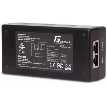 GETFORT GF-48D500 PoE-adapter 48V 0.5A 24W passieve PoE-injector