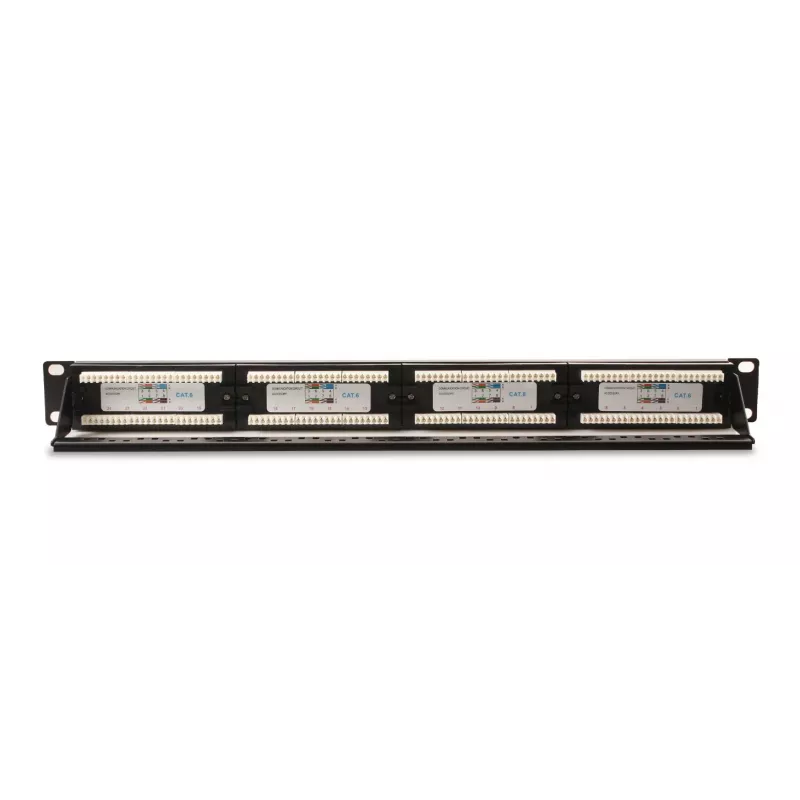 GETFORT PGF-6UTP24-B4 patchpanel UTP Cat.6 24 poorts 1U zwart