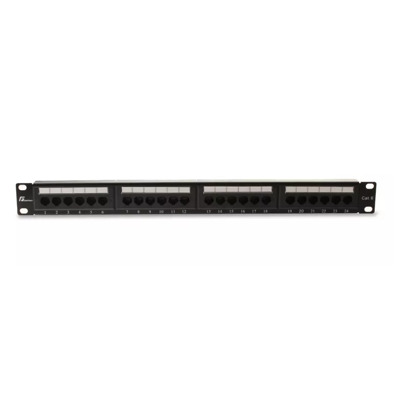 GETFORT PGF-6UTP24-B4 patchpanel UTP Cat.6 24 poorts 1U zwart