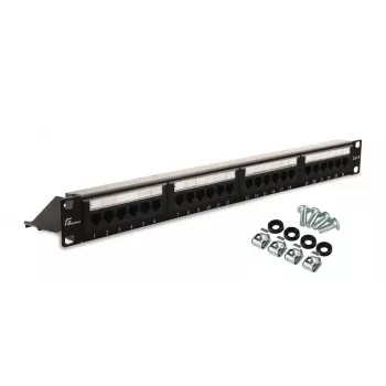 GETFORT PGF-6UTP24-B4 patchpanel UTP Cat.6 24 poorts 1U zwart