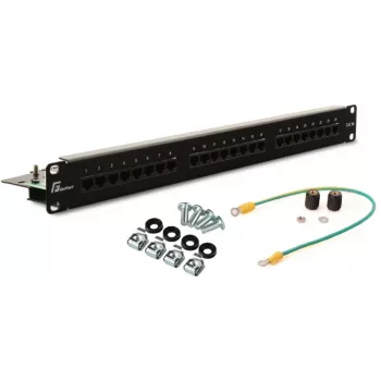 GETFORT PGF-5EUTP24-B5 Cat.5e UTP 24-poorts patchpanel 1U 19 inch zwart