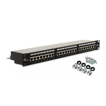 GETFORT PGF-5EFTP24-B6 patchpanel FTP Cat.5e 24 poorts 1U zwart
