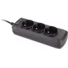 GETFORT USV C14 stekkerdoos 3x Frans type E stopcontacten 1,5m zwart