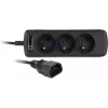 GETFORT USV C14 stekkerdoos 3x Frans type E stopcontacten 1,5m zwart