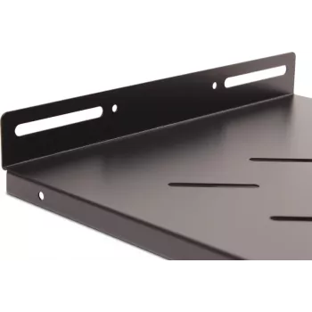 Getfort 45cm 19 inch 1U vast legbord voor rackkast - zwart