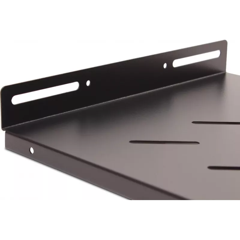 Getfort 45cm 19 inch 1U vast legbord voor rackkast - zwart