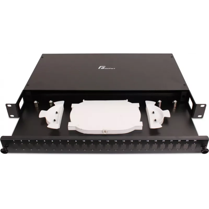 GETFORT GF-FO01-SX 1U 19 inch 24xSC simplex glasvezel-patchpanel met splicecassette