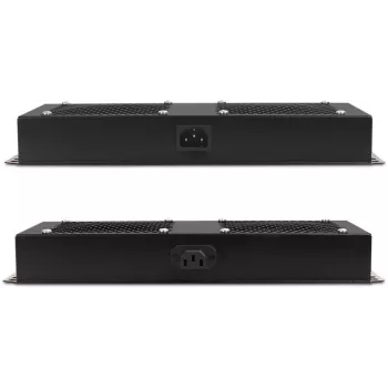 Getfort GF-FAN2 1U 19 inch rack-ventilatiepaneel met 2 ventilatoren, zwart