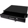 GETFORT GF-2U-drawer 2U racklade - 19 inch staal, zwart, afsluitbaar, 25 kg draagvermogen