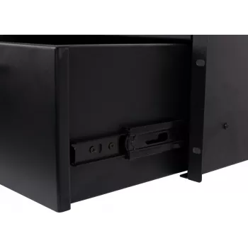 Getfort GF-4U-drawer 4U racklade - 19 inch uitschuifbare lade met slot, zwart