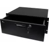 Getfort GF-4U-drawer 4U racklade - 19 inch uitschuifbare lade met slot, zwart