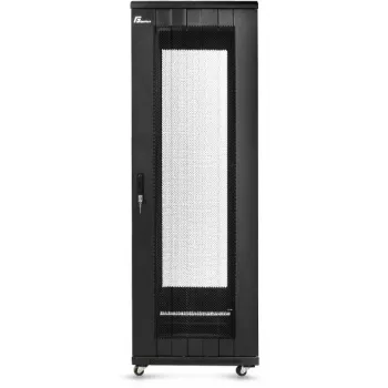 GETFORT 19 inch 42U 600x800 vrijstaande geperforeerde serverrackkast - zwart (RAL 9005)