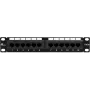 Getfort PGF-5EUTP12-B4 12-poorts Cat5e UTP patchpanel 10 inch 1U zwart