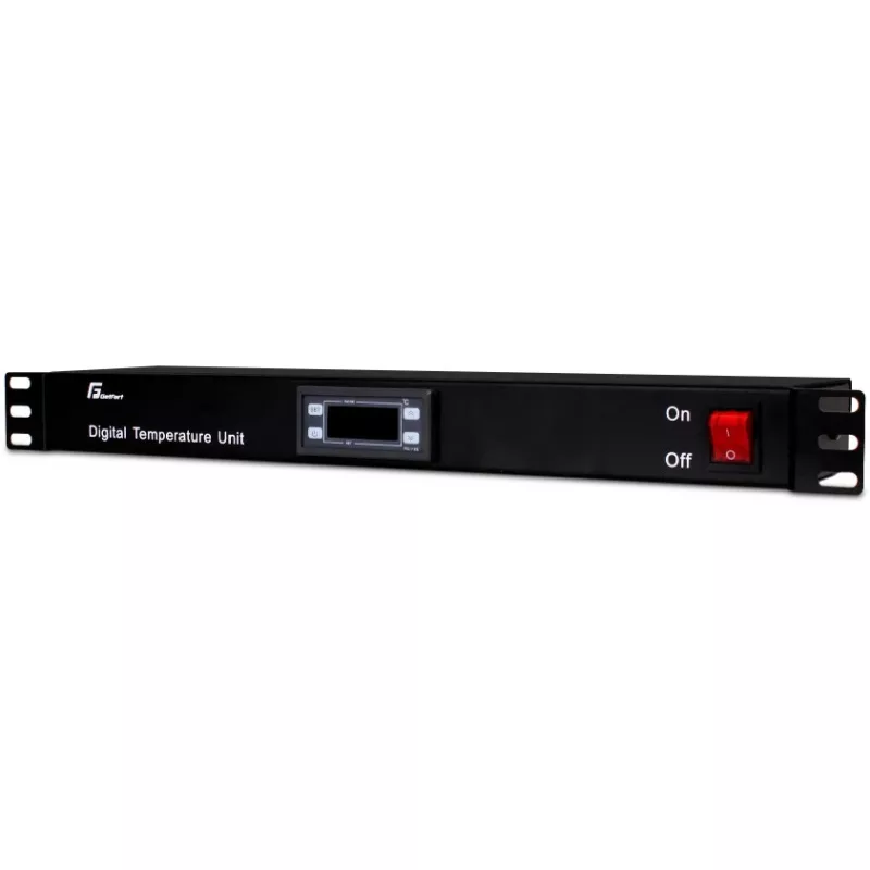 Getfort GF-TR 1U rack thermostaat, digitaal, 19 inch, zwart