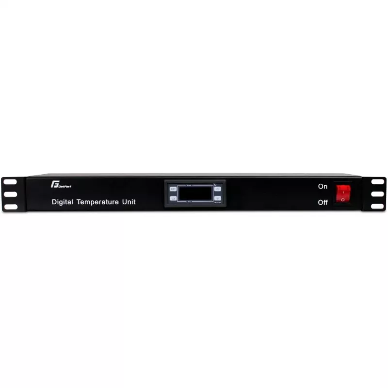 Getfort GF-TR 1U rack thermostaat, digitaal, 19 inch, zwart