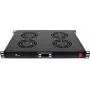 GETFORT GF-FAN4TR 1U rackpaneel met 4 thermostaatgestuurde ventilatoren, 230V, zwart