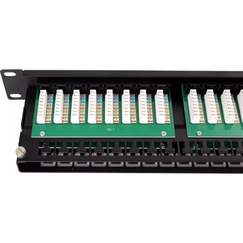 GETFORT PGF-5EUTP48-B9 patchpanel UTP Cat.5e 48 poorts 2U 19 inch rackmontage zwart
