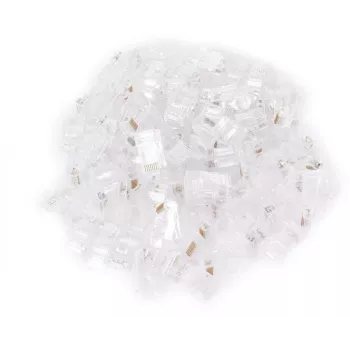 GETFORT RJ45 Cat.6 UTP pass-through modulaire stekker 8P8C (100 stuks) - transparant