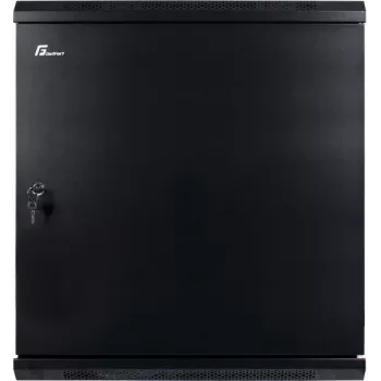 GETFORT 19 inch wandbehuizing 12U 600x600 mm stalen deur zwart