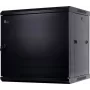 GETFORT 19 inch wandbehuizing 12U 600x600 mm stalen deur zwart