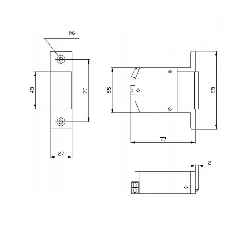 ELEKTRA-PLUS R1 brede elektrische deuropener