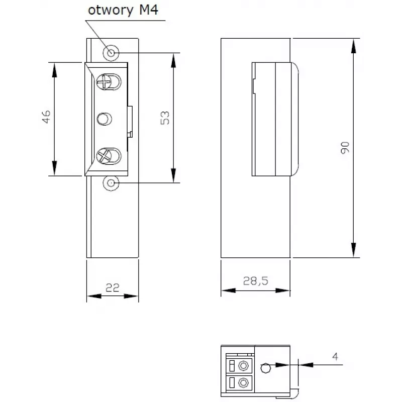 ELEKTRA-PLUS R3 linkse elektrische deuropener met geheugen, zonder blokkering
