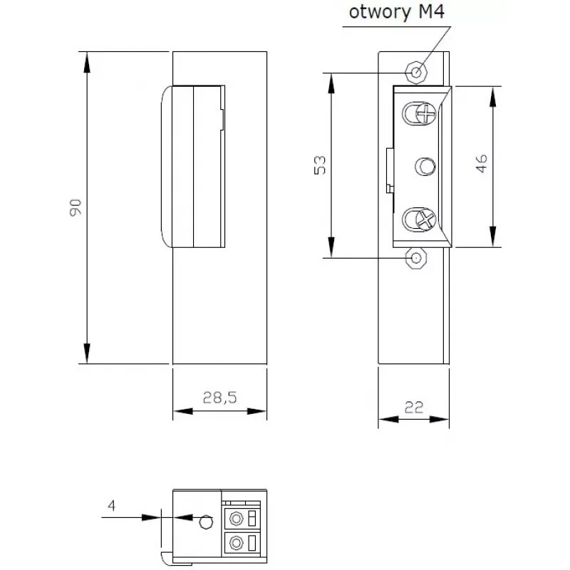 ELEKTRA-PLUS R3 rechtse elektrische deuropener zonder blokkering 2191