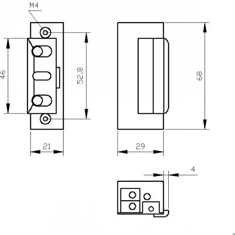 Elektra-Plus R4-24.10 symmetrische elektrische deuropener, 24V