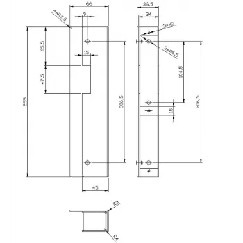 ELEKTRA-PLUS Kaseta Elektra Surowa R3, R4, R5; 3378 inbouwinstallatiedoos 3-voudig wit