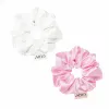 GLOV Satijnen Scrunchies Small Roze/Zwart 2-pack