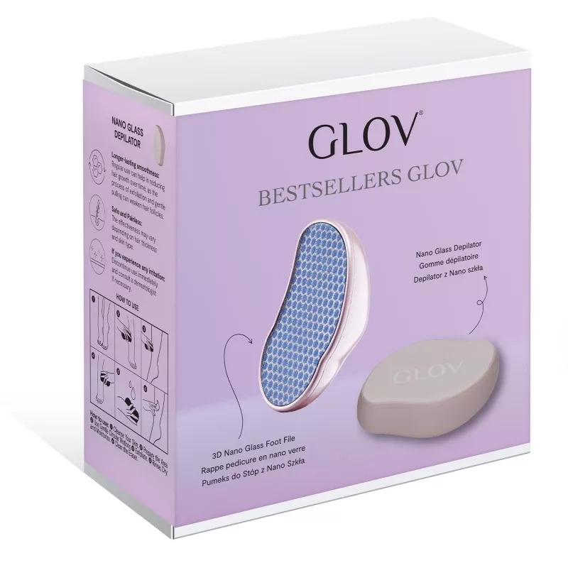 GLOV_SET Bestsellers Nanoglas Voetvijl en Ontharingsset