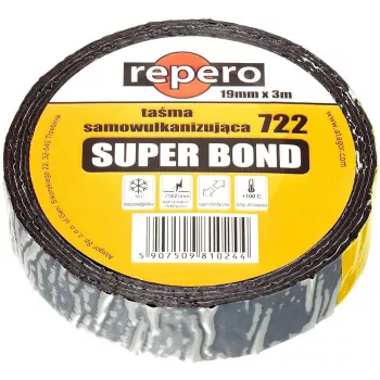 REPERO 722E Super Bond Zelfvulkaniserende tape 25mm x 3m Zwart