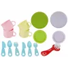 LEAN TOYS kleurrijke wastafel met kraan en vaatwasser met accessoires