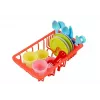 LEAN TOYS kleurrijke wastafel met kraan en vaatwasser met accessoires