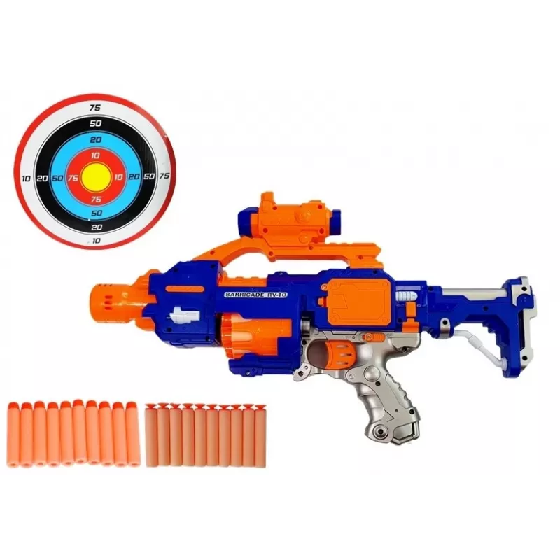 LEAN TOYS schuimgeweer met draaiend doel 45 cm