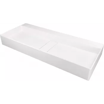 DEANTE granieten wastafel voor opbouwmontage met rooster - grafiet 500x400mm