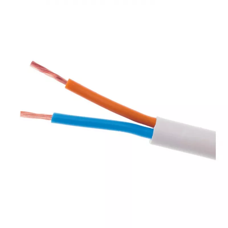 ELEKTROKABEL OMY 2x1mm² H03VV-F elektrokabel wit 100m