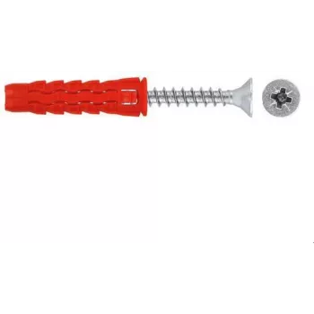 WKRĘT-MET universele plug 10x60/70, verzonken schroef, doos (SFXP-10060070 x 50 stuks)