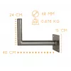 CORAB USL-48/400AL Wandbeugel 48mm 400mm aluminium