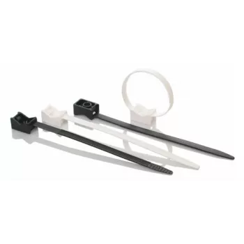 TRYTYT UP-1035UV universele kabelhouder met band, UV-bestendig, zwart, 100 stuks