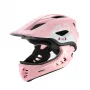 ROCKBROS TT-32002 Rabbit kinderhelm met afneembare kinbescherming, maat M (54-58 cm), roze