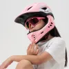ROCKBROS TT-32002 Rabbit kinderhelm met afneembare kinbescherming, maat M (54-58 cm), roze
