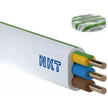 NKT instal PLUS YDYp 3x2,5 mm² stroomkabel 100m wit