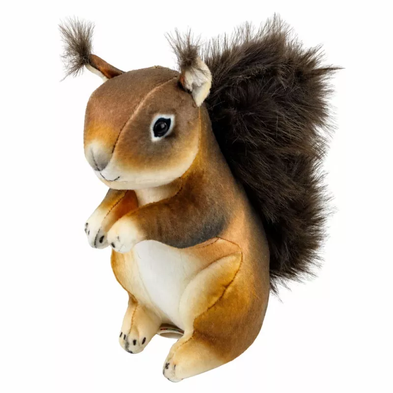LEAN TOYS pluchen eekhoorn mascotte knuffeldier realistisch bruin 22 cm