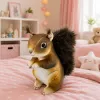 LEAN TOYS pluchen eekhoorn mascotte knuffeldier realistisch bruin 22 cm