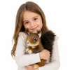 LEAN TOYS pluchen eekhoorn mascotte knuffeldier realistisch bruin 22 cm