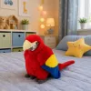 LEAN TOYS pluchen papegaai ara exotische vogel mascotte knuffeldier rood 24 cm