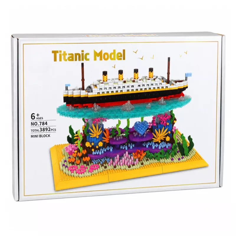 LEAN TOYS bouwstenen Titanic schip op een koraalrif 3892 onderdelen
