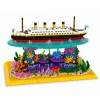 LEAN TOYS bouwstenen Titanic schip op een koraalrif 3892 onderdelen
